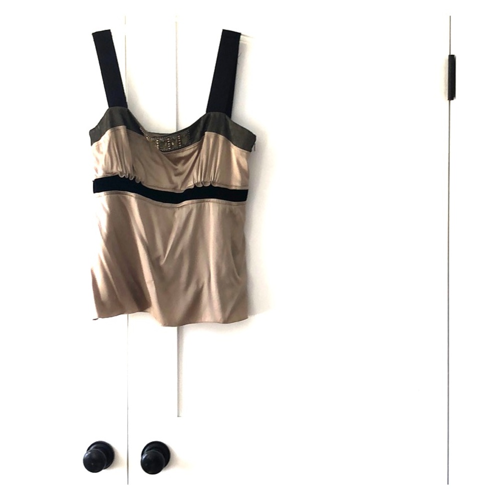 Silk, velvet, adorned, formal tank top